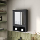 Poston Medicine Cabinet With a Door And Included Mirror, Black B128P237157