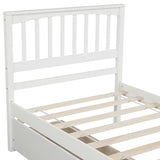 Twin size Platform Bed with Two Drawers, White WF195105AAK