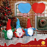 6.6 FT Lighted Christmas Inflatable Decoration, Inflatable Three Christmas Gnomes Elves, Funny Blow 49965532