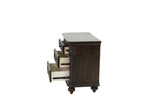 Traditional Antique Walnut 1pc Nightstand Bedroom Furniture Cherry Veneer 2-Drawers Hanging Pull B011P210739
