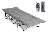 Folding Camping Cot Bed with Soft Pad, Portable Outdoor Cot, Adults Sleeping Bed for Home Office Nap 91679814