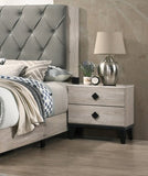 Bedroom Furniture Contemporary Look Cream Color Nightstand Drawers Bed Side Table plywood HSESF00F5456