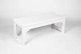 Backless HDPE Adirondack Bench with Wood Texture, Poly Lumber Seat for Patio, Backyard, Balcony, All W2103P254579