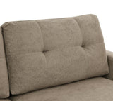 67.7" Wide Mid-Century Modern Upholstered Tufted Loveseat Sofa With Wooden Legs B343P339290