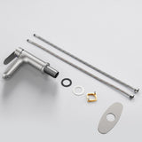 Brushed Nickel Single Handle Bathroom Faucet Deck For 1 or 3 Holes,Laundry Vanity Sink Faucet 14143299