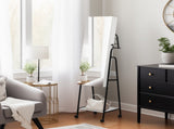 Full mirror wood flooring style, with storage shelves, white light beads, detachable foldable 75722824