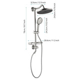 ShowerSpas Shower System, with 10" Rain Showerhead, 4-Function Hand Shower, Adjustable Slide Bar and W2287P182582