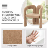 COOLMORE Contemporary Designed Velvet Fabric Upholstered Accent/Dining Chair /Barrel Side Chairs W395P224766