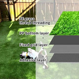 6ft x 10ft Premium Artificial Turf Mat with Drainage Holes. Thick Fake Grass with Rubber Backing, W3280P296541