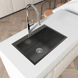 27"x19" Undermount Kitchen Sink Stainless Steel Under Counter Deep Single Bowl Undermount Sink Basin T3177P286026