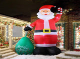 14 FT Lighted Christmas Inflatable Decoration, Giant Inflatable Santa Claus with Large Gift Bag, 34436884