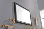 ZUN 48*30 Black Framed Bathroom Mirror Square Wall-Mounted Material Framed Vanity Mirror Shaving Mirror W928P178406