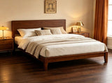 Queen Bamboo Platform Bed Frame with Headboard, 12 Slats, No Box Spring Needed, BrownOnly bed 20447954