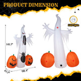 11.8 FT Halloween Inflatables Ghost Spider Pumpkin Outdoor Decorations, Scary Halloween Giant Blow 43233787