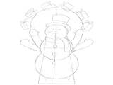 5FT Fun Juggling Snowman Christmas Yard Decorations, Pre-lit 2D Animated Snowman with 358 LED 36893514