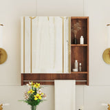 Bathroom Mirror Cabinet Wall Mounted,Medicine Cabinet,Over The Toilet Storage Cabinet with Shelves W3226P325706