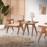 Beige and Natural Accent Chair B062P209169