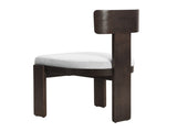 Upholstered Dining Chairs Set of 2, Fabric Side Chairs with Gray Seating Dark Brown Solid Rubber N779P236964E