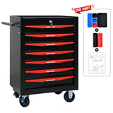 Rolling Metal Tool Chest with 7 Drawers, 20" 7-Drawer Tool Chest Cabinet with Ball Bearing Drawer W1102P245237
