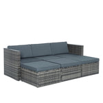 ZUN Patio Furniture, Outdoor Furniture, Seasonal PE Wicker Furniture,5 Set Wicker Furniture With Plywood 41939018