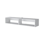 ZUN White 2-Shelf Central Floating Media Rack B062P230642