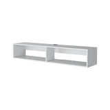 ZUN White 2-Shelf Central Floating Media Rack B062P230642