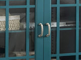 62" TV Stand, Buffet Sideboard Cabinet, Teal Blue W96570022