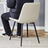 Extended Seat Cushion PU Dining Chair Set - Four Pieces,Ergonomic Design.Smooth line design,Integral W1151P245736