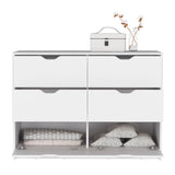 Basilea 4 Drawers Dresser, 2 Cabinets -White B07092139