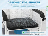 Black Shower Commode Wheelchair, Seniors Bedside Commode Chai 13016749