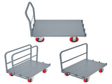 Steel Panel Truck, Heavy Duty Drywall Cart Lumber Cart Platform Truck Flat Cart, 2000lbs, 6" Swivel 35650628
