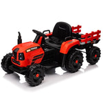 ZUN Ride on Tractor with Trailer,12V Battery Powered Electric Tractor Toy w/Remote Control,electric car W1396124965