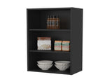 Black Wall Cabinet with Open Storage B062P252211