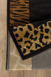 Tribes GC_YLS4013 Black 5 ft. 3 in. x 7 ft. 3 in. Animal Print Area Rug B186P316765