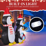 6FT Lighted Christmas Inflatable Decoration, Inflatable Penguin Family, Funny Blow Up Yard 74665323