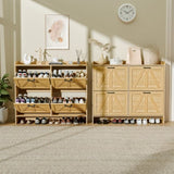 Shoe Storage Cabinet with 4 Flip Drawers for Entryway, Farmhouse Hidden Shoe Cabinet for Entrance 05445274