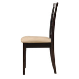 Cappuccino and Beige Lattice Back Side Chair B062P153705