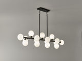 Pendant Lamp with Opal Glass Shade, 16-Lights Modern Farmhouse Ceiling Pendant Hanging Light Fixture W5008P466518