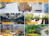 Steel Panel Truck, Heavy Duty Drywall Cart Lumber Cart Platform Truck Flat Cart, 2000lbs, 6" Swivel 09757177