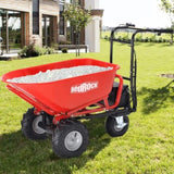 ZUN RedRock Wheelbarrow Utility Cart Electric Powered Cart 48V28Ah 500W Capacity 500lbs Material ET295651RED