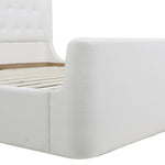 ZUN Brooks Contemporary Tufted Shelter Platform Bed, King, Antique White Polyester B2719P238239