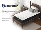 Twin Size Mattress,12 Inch Hybrid Mattress, Individually Pocketed Innerspring, Medium Firm T3962P406342