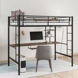 ZUN Loft Bed with Desk and Shelf , Space Saving Design,Twin 22087504