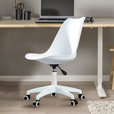 ZUN Modern Home Office Desk Chairs, Adjustable 360 &deg;Swivel Chair Engineering Plastic Armless Swivel W1512P294258