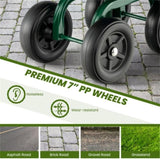 360&deg Garden Rolling Workseat with Swivel Seat and Adjustable Height 95861323