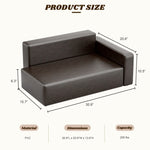 ZUN Modern Dog Sofa PU Leather Sturdy Dog Couch for Small Medium Dogs Waterproof Pet Sofa for Cats 42024387