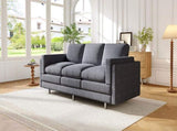 Modern 3-seater Sofa 79.5" Sofa Couch Upholstered Sofa with Dual-layer Seat Cushions for Living N763P351754E