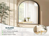 24"x 16" Arched Bathroom Mirror Wall Mirror, Black 21596005