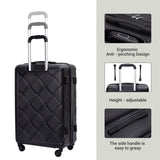 Luggage Set with Spinner Wheels ABS Lightweight Durable Hard Suitcase,8-Piece Set W284P341385