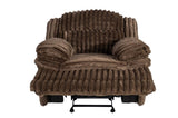Manual Glider Recliner Fur-Like Corduroy in Chocolate B089P296896